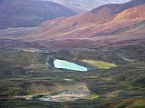 Tibet Guge 01 To 07 Lake and Hills Just 13km after leaving the main road at Sangsha on the way to Tholing, we crested a pass (5150m) and had a fantastic view of a colourful lake and surrounding hills.